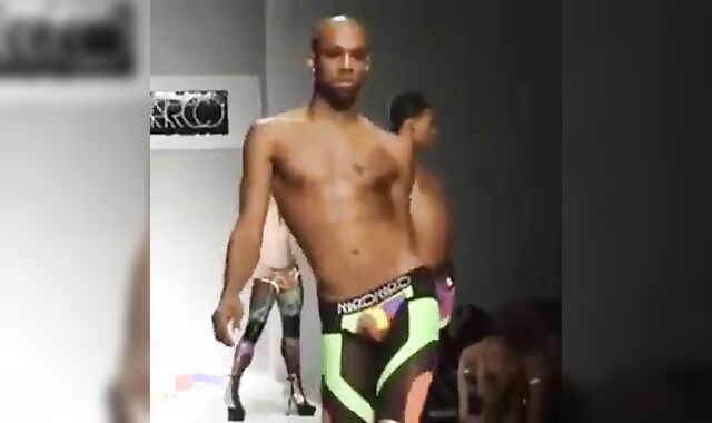 Black Crossdresser in Fierce Runway Show