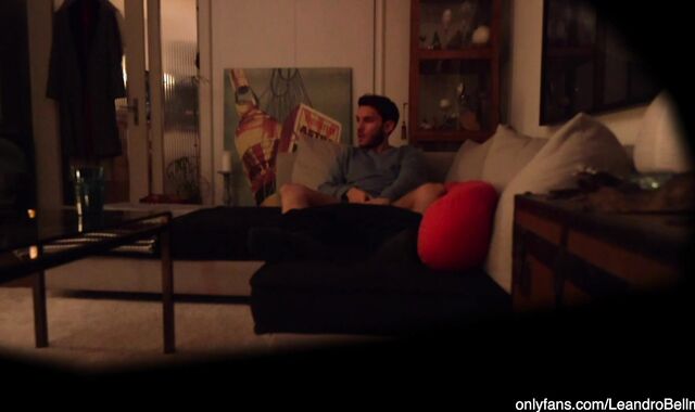 Grandpa walks in on grandson jerking off and watches him (gay)