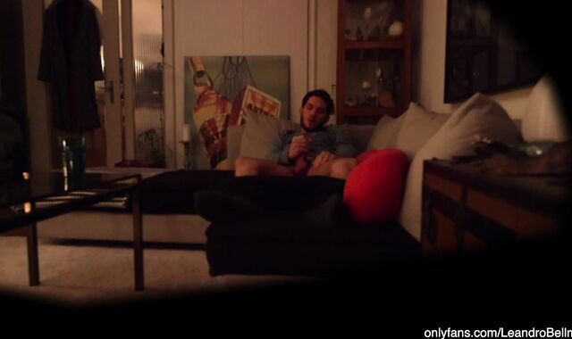 Grandpa walks in on grandson jerking off and watches him (gay)