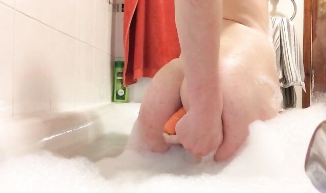 Skinny Twink's Anal Carrot Adventure
