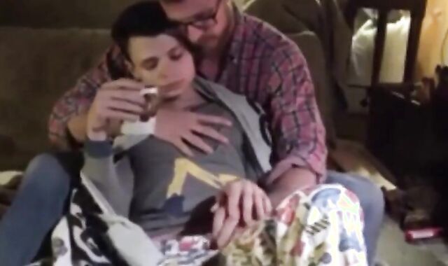 Daddy and His Boy's Webcam Fun