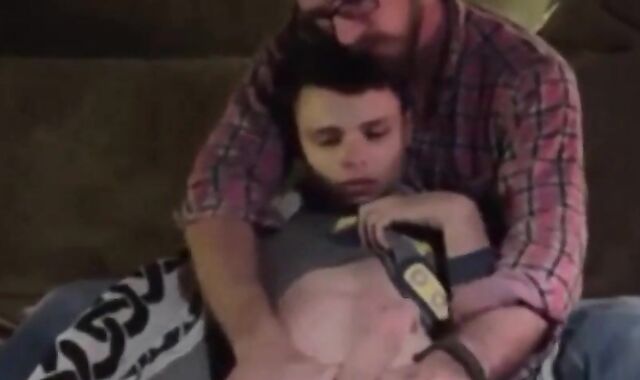 Daddy and His Boy's Webcam Fun