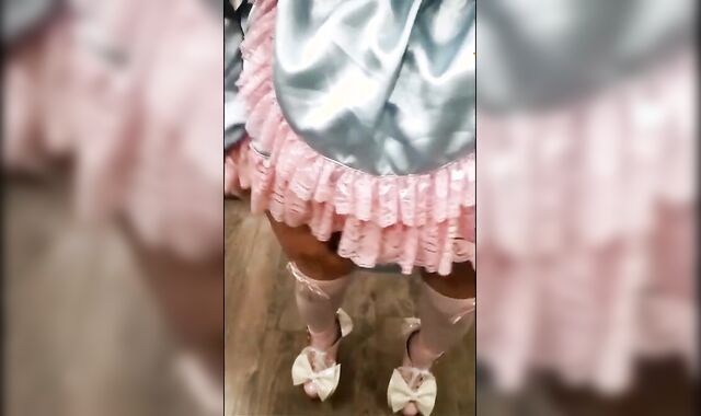 Asian Sissy's Small Cock Caged