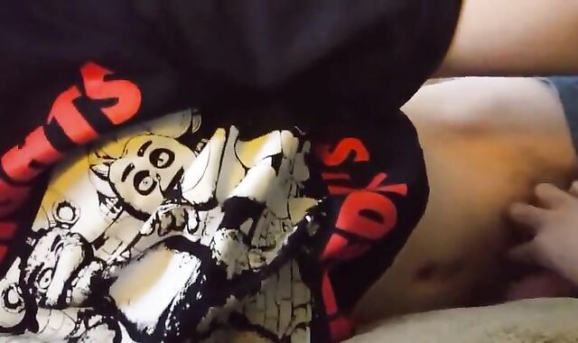 Big-Cock Blowjob and Handjob on the Couch