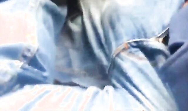 Twink Masturbates and Cums Hard on Train with Big Cock