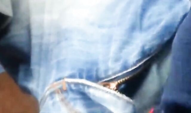 Twink Masturbates and Cums Hard on Train with Big Cock