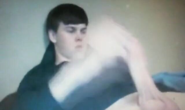 Chubby Guy Strokes His Huge Cock on Cam