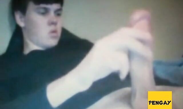 Chubby Guy Strokes His Huge Cock on Cam