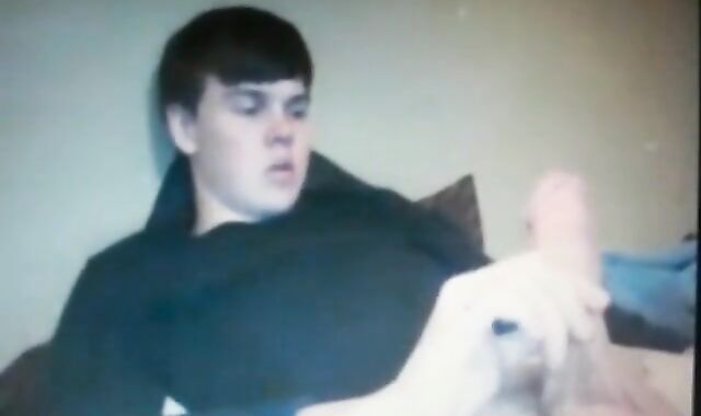 Chubby Guy Strokes His Huge Cock on Cam