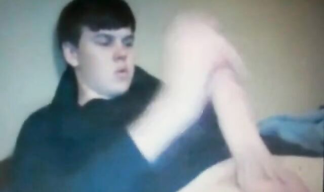 Chubby Guy Strokes His Huge Cock on Cam