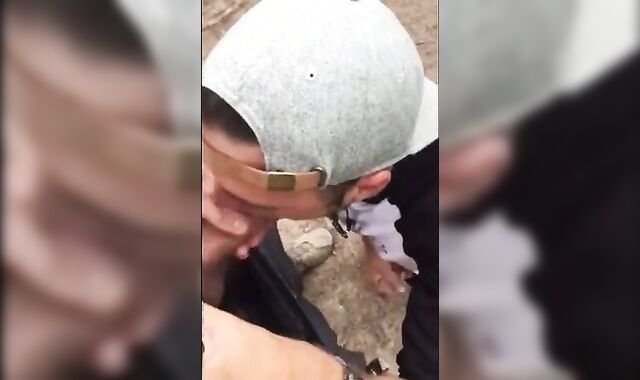 Fat Cock Sucking in the Woods by Horny Amateur