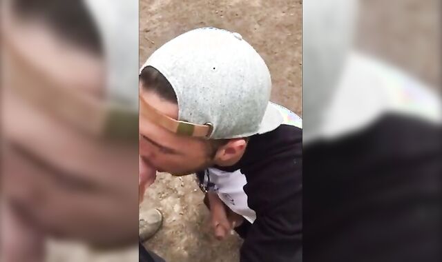 Fat Cock Sucking in the Woods by Horny Amateur