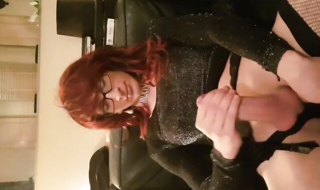 Big Cock Handjob for Crossdresser Lauren