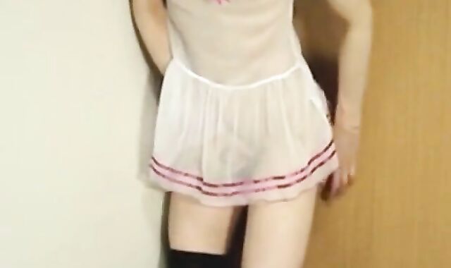 Asian Crossdresser Mikazuki Masturbates 2
