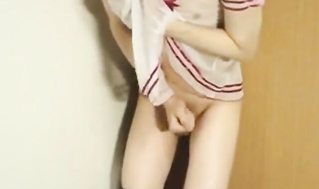Asian Crossdresser Mikazuki Masturbates 2