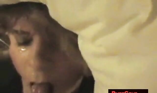 Crossdresser Gets a Mouthful of Cum