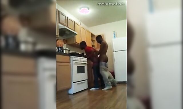 Black Twinks' Kitchen Banging