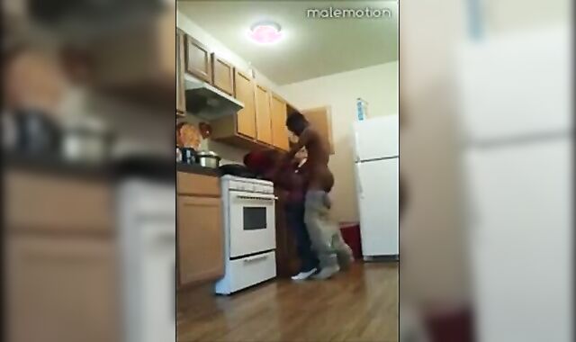 Black Twinks' Kitchen Banging