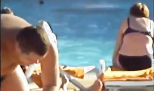 Daddies' Big Cocks Bulging in the Pool