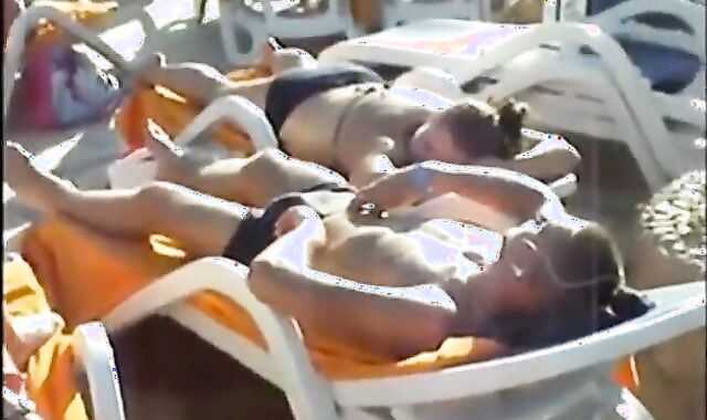 Daddies' Big Cocks Bulging in the Pool