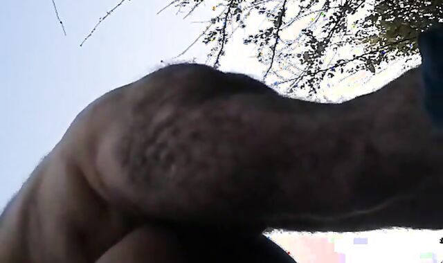 Papás maduros cogiendo al aire libre