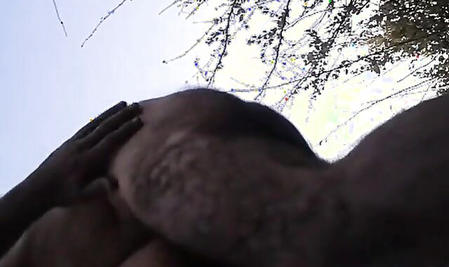 Papás maduros cogiendo al aire libre