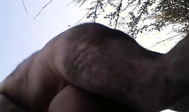 Papás maduros cogiendo al aire libre