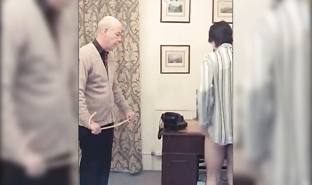 Daddy Headmaster Punishes Twink for Smoking