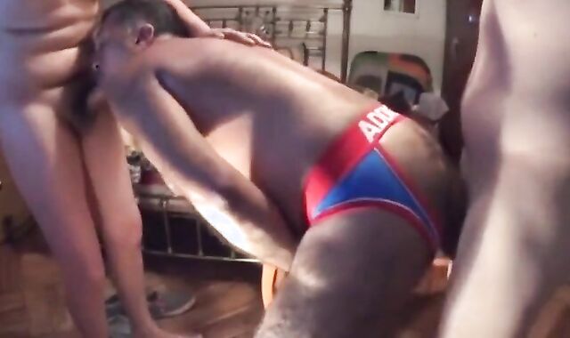 Bear Daddy's Hot Hole Shared by Two 3