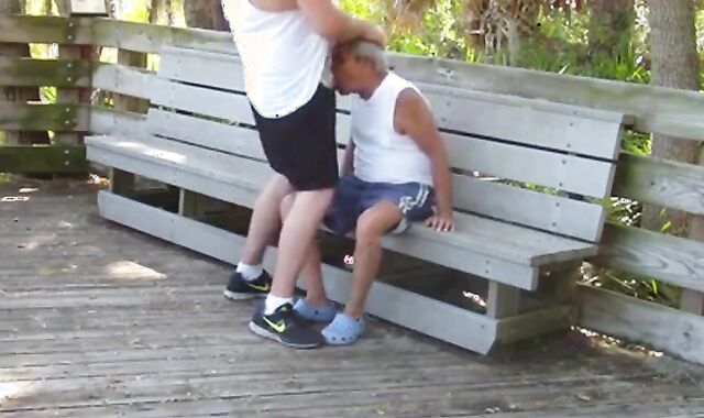 Daddies Have Outdoor Fun in Public Park
