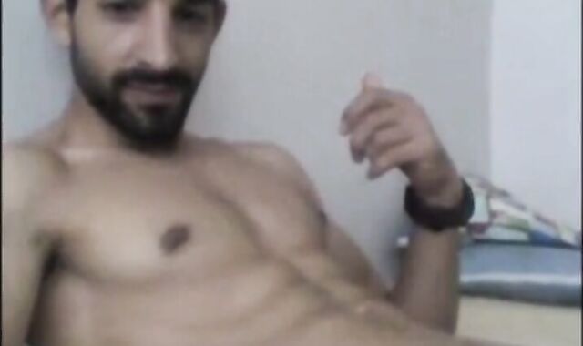 Big-Cock Turkish Hunk Cums on Webcam