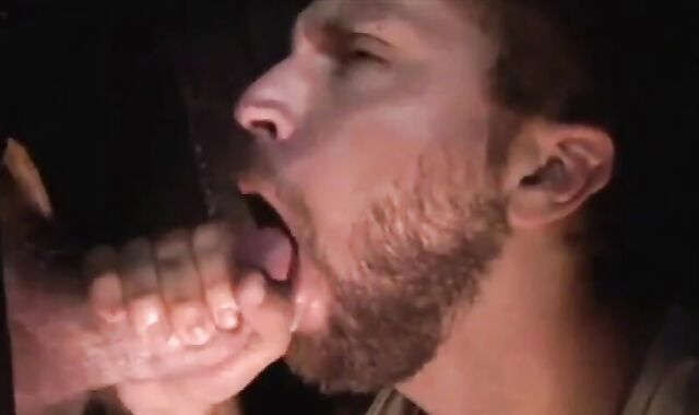 Amateur Gloryhole Blowjob with 2 Cumshots!