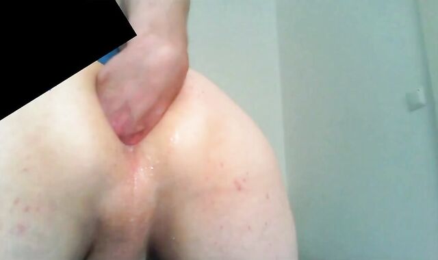 Self Anal Fisting - Stretching My Hole on Webcam