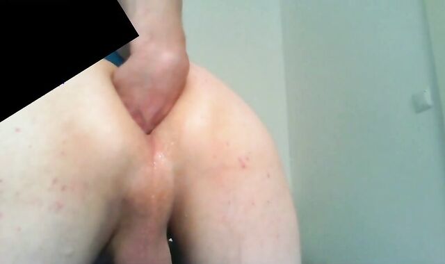 Self Anal Fisting - Stretching My Hole on Webcam