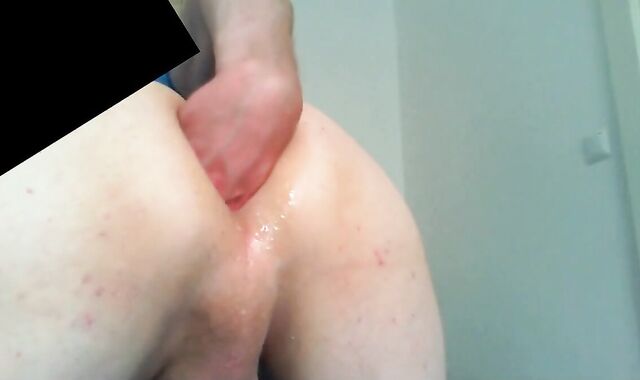 Self Anal Fisting - Stretching My Hole on Webcam