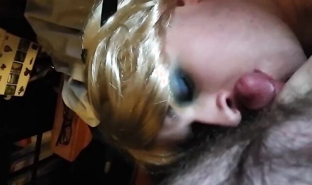 Sissy Takes a Facial from Big Cock Bareback