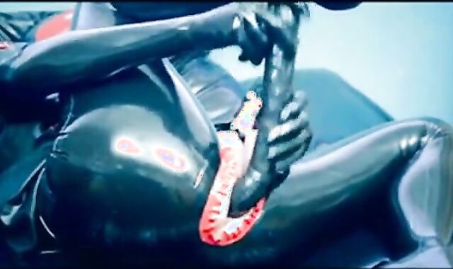 Crossdresser Fucks Himself with a Huge Rubber Dildo