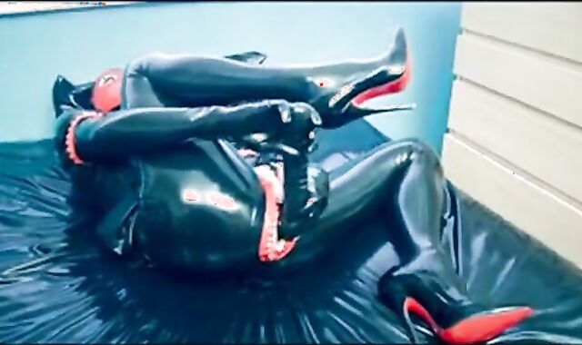 Crossdresser Fucks Himself with a Huge Rubber Dildo