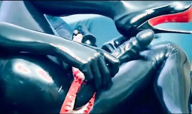 Crossdresser Fucks Himself with a Huge Rubber Dildo