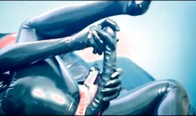 Crossdresser Fucks Himself with a Huge Rubber Dildo