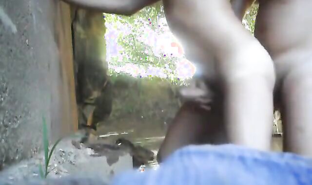 Bareback Blowjob for Big-Cock Twink Under Bridge