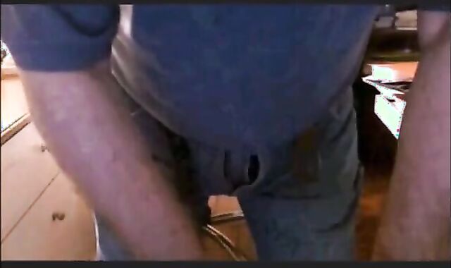 Hairy Argentinian Grandpa Strokes His Cock