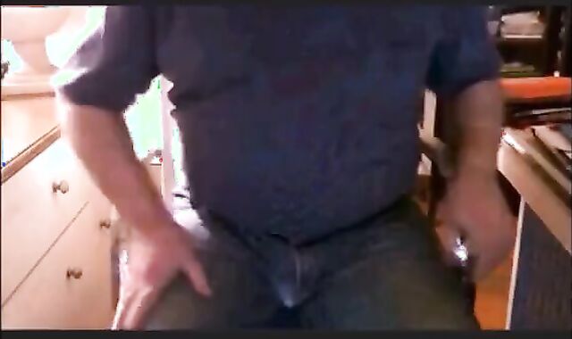 Hairy Argentinian Grandpa Strokes His Cock