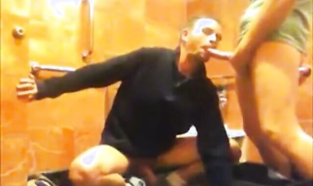 Bareback Seeding in a Public Restroom 2