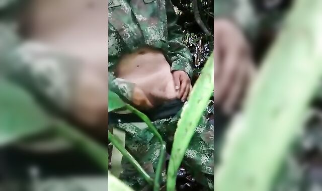 Soldier Beats Off Outdoors - Amateur Latin Military Handjob 2