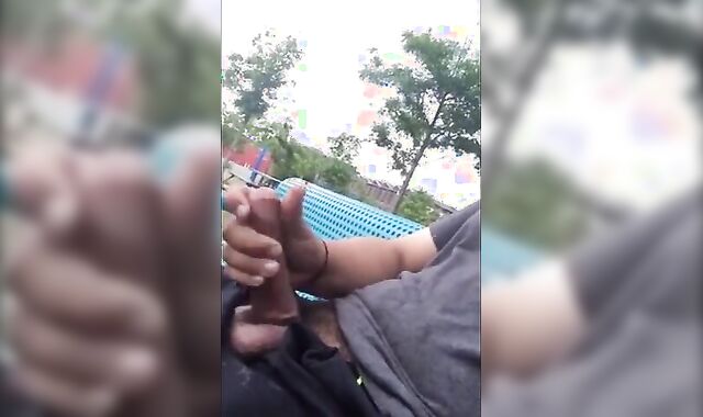 Public Masturbation Caught on Tape