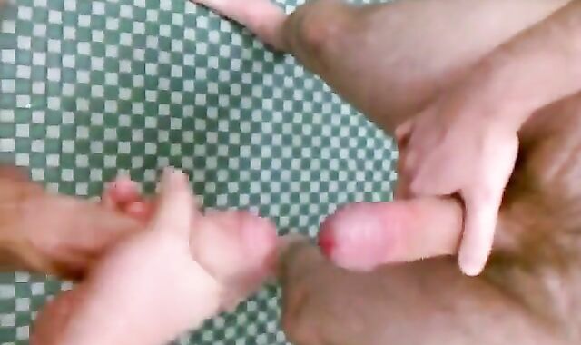 School Bathroom Masturbation Ends in Double Cumshot