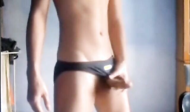 Tasty Amateur Twink's Striptease and Masturbation
