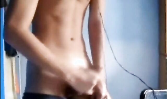 Tasty Amateur Twink's Striptease and Masturbation