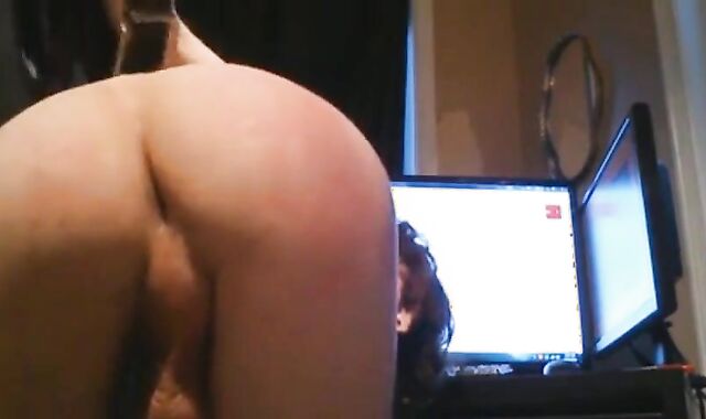 Sissy CD Spanks and Fucks Smooth Pussy